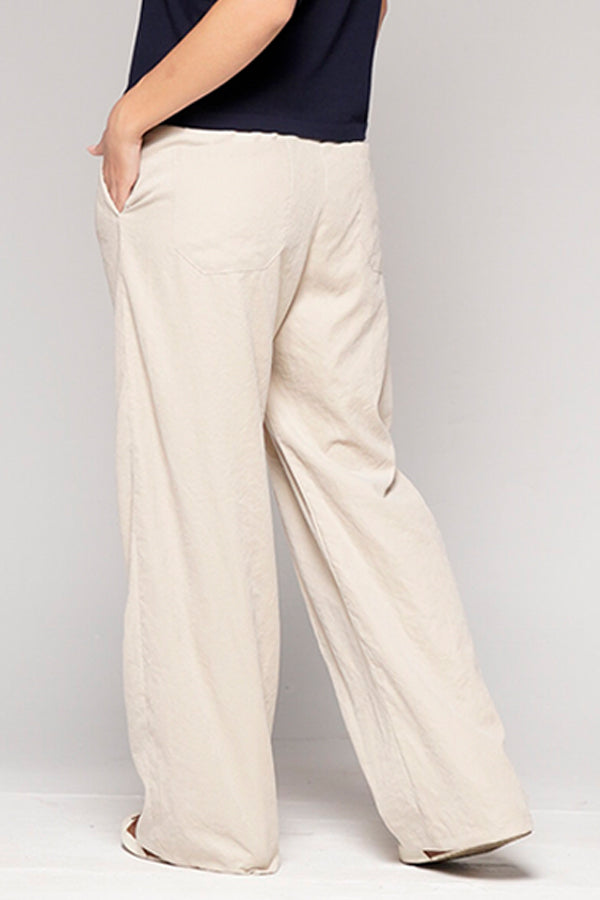 Pantalón Femenino Bordado Color Sand