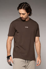 Camiseta Masculina Estampada Color Café