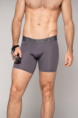 Boxer Masculino En Algodón Color Gris