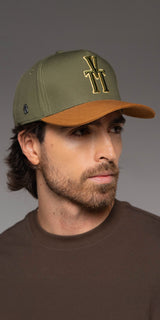 Gorra Unisex Verde y Ocre.