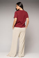 Pantalón Femenino En Corduroy Color Beige