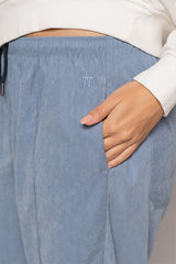 Pantalón Femenino Bordado Color Azul