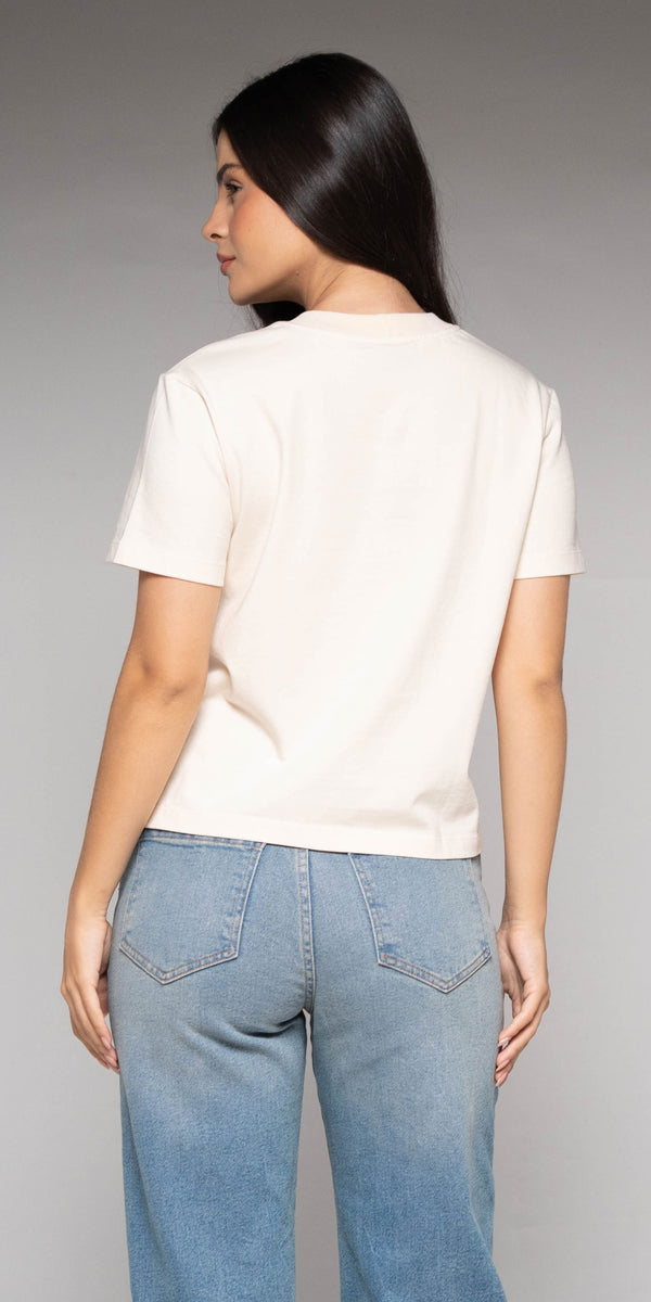Camiseta Mujer Beige