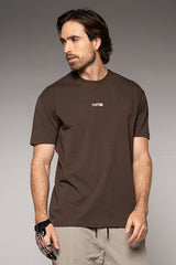 Camiseta Masculina Estampada Color Café