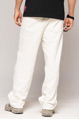 Jean Unisex Bordado Color Ivory