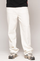 Jean Unisex Bordado Color Ivory