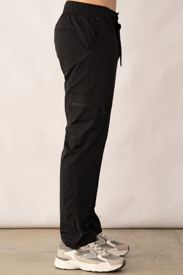 Jogger Masculino De Cierres Color Negro