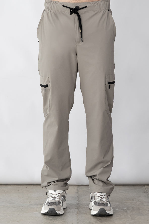 Jogger Masculino De Cierres Color Taupé