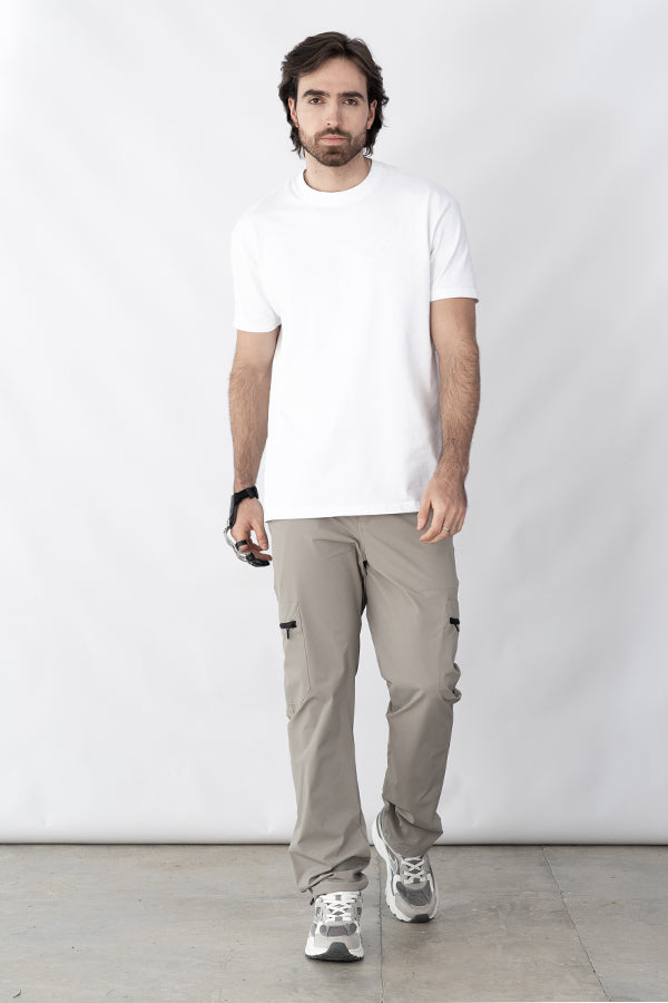 Jogger Masculino De Cierres Color Taupé