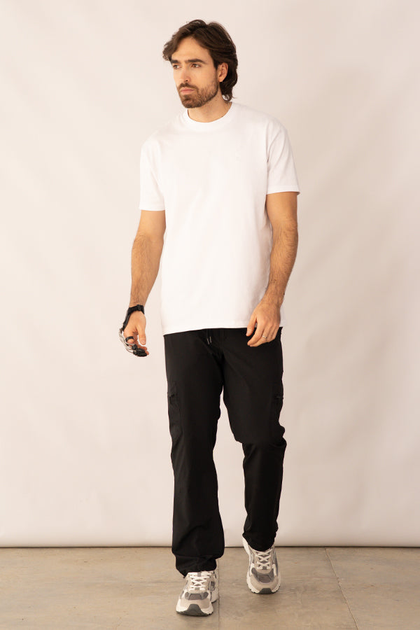 Jogger Masculino De Cierres Color Negro