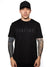 Camiseta Hombre Negra Algodón 190gr Estampado Texturizado