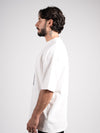 T-Shirt Blanca para Hombre Oversize Algodón 260gr Estampado Polícromo