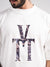 T-Shirt Blanca para Hombre Oversize Algodón 260gr Estampado Polícromo