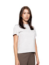 T-Shirt Regular Gris Mujer Algodón 190gr con Técnica de Alta Densidad Frontal y Posterior