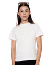 T-Shirt Regular Blanca Mujer Algodón 190gr con Técnica de Alta Densidad en Frente y Espalda