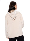 Hoodie Regular Café Mujer Poliéster-Nylon-Spandex 240gr con Bordado Tono a Tono