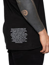 Camiseta Hombre Negra Algodón 190gr Cuello Rib Estampado Texturizado