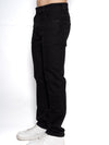 Jean Slim Fit Negro Hombre Algodón-Poliéster con Lavado y Desgastes Sutiles