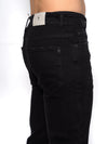 Jean Slim Fit Negro Hombre Algodón-Poliéster con Lavado y Desgastes Sutiles